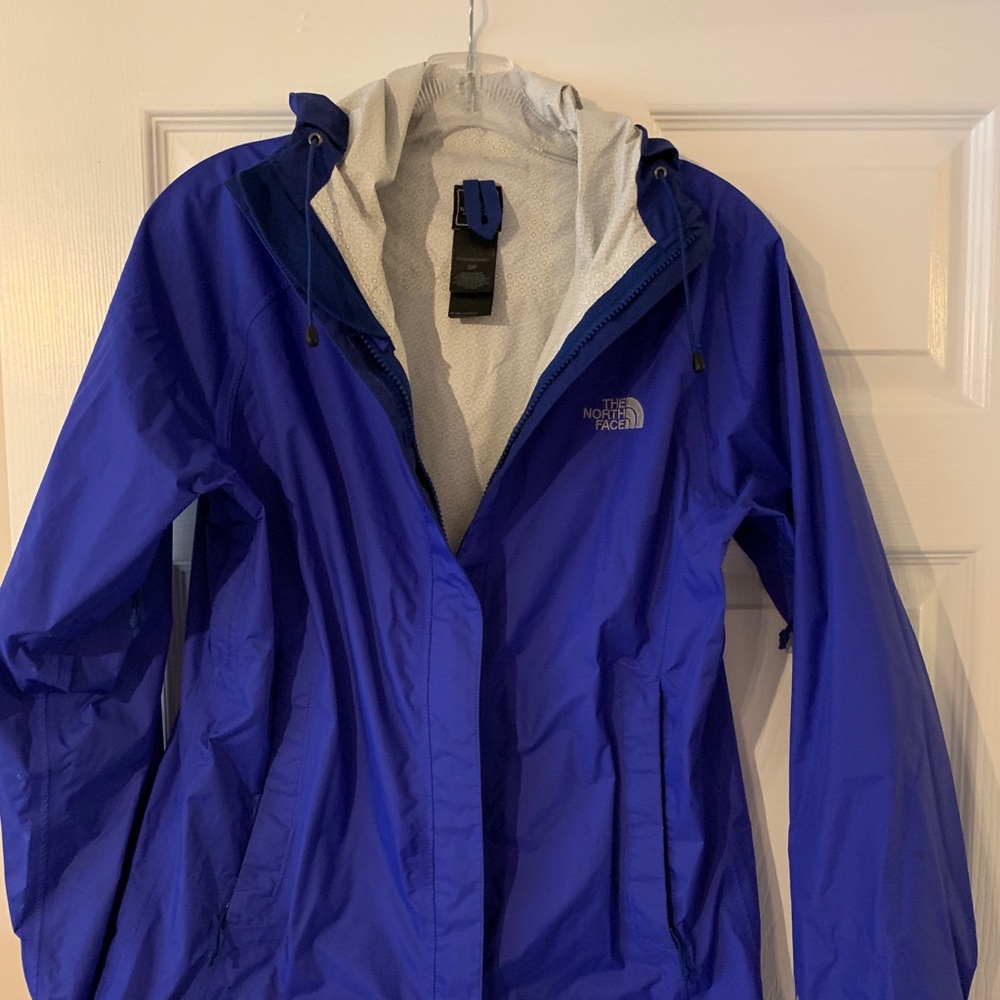 The North Face zip up rain jacket size small